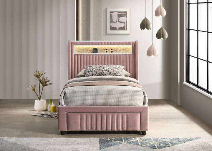 Cupid Pink Platform Bed - Twin, Full