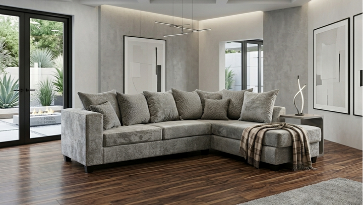 110 - Hudson Gray Sectional  ON SALE