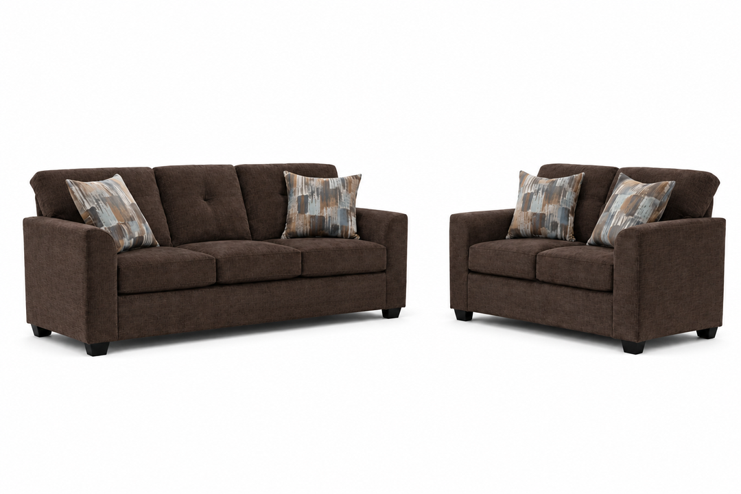 Washington 3000 Chocolate Sofa &amp; Loveseat