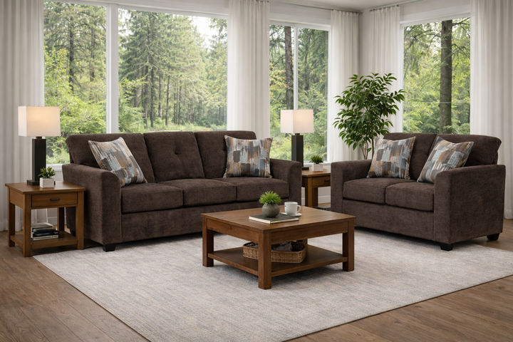 Washington 3000 Chocolate Sofa &amp; Loveseat