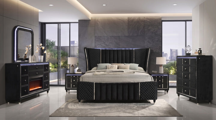 Cleopatra Black 4PC OR 5PC Set - Queen, King