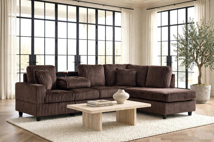 Rocket Chocolate Reversible Sectional