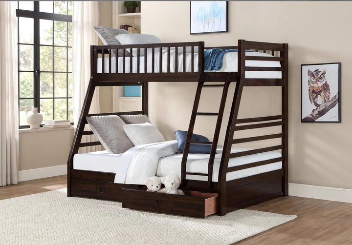 ISAAC - TWIN/FULL Bunk Bed w/ 2 Drawers