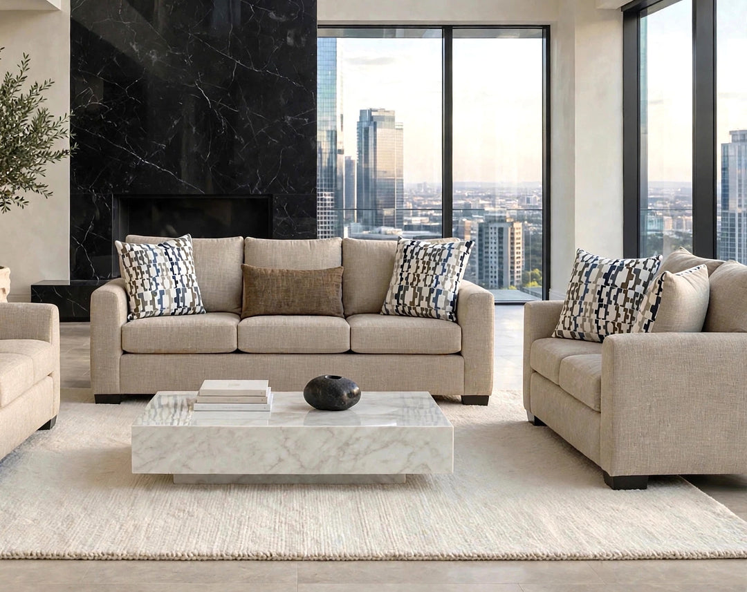 Behold 2275 - Sofa &amp; Loveseat Set (Parchment)