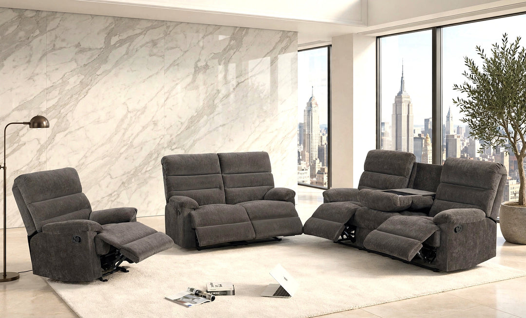 Albert51 - 3PC Reclining Set (Brown)  (ETA: 10/21)