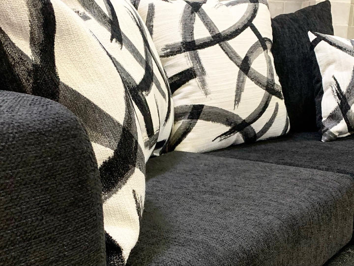 110 - Black Sofa &amp; Loveseat Set