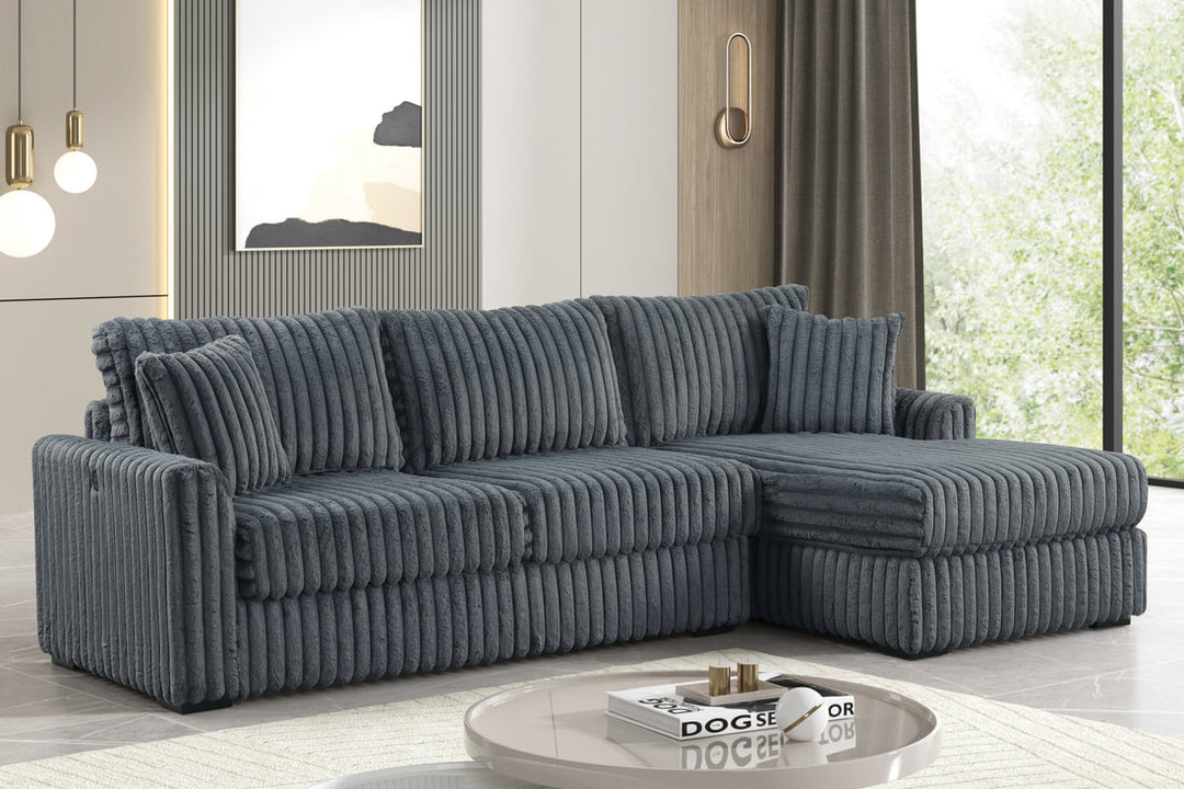SOL Charcoal Reversible Sectional