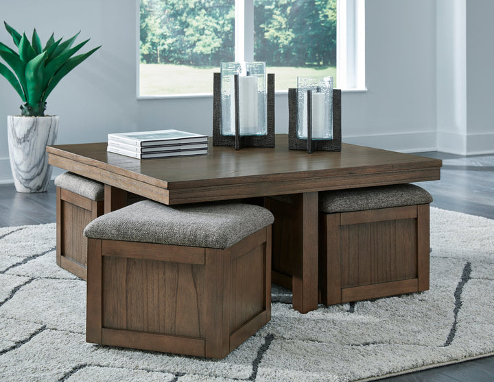 Ashley T738-20 Cocktail Table w/Stools