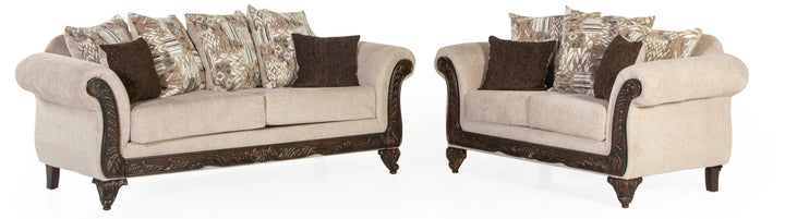 7600 Oyster Sofa and Loveseat Set