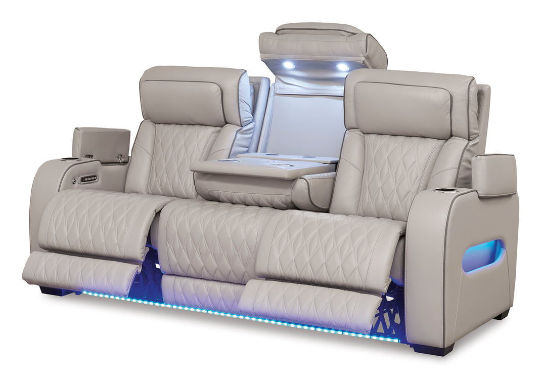 U271-05 Power 2PC Reclining Set (Genuine Leather + Air Massage)