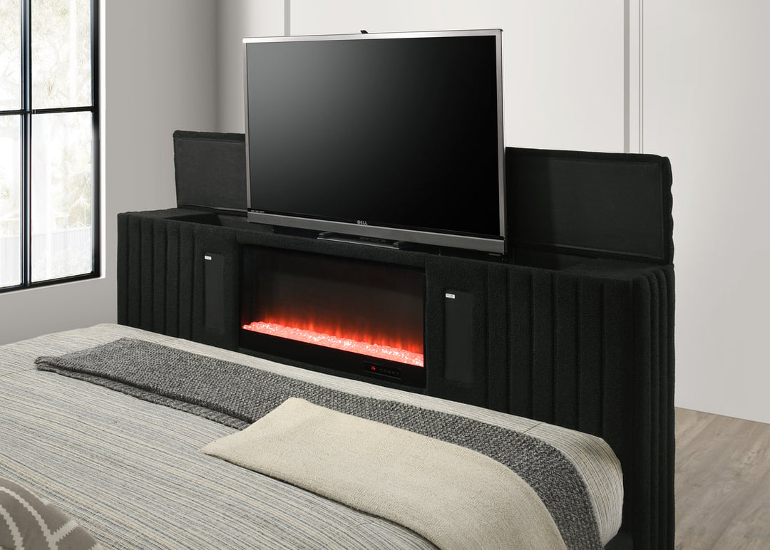 Villa Black Platform Bed - Queen ONLY