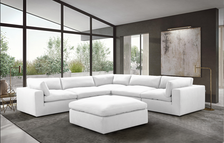 XL CLOUD WHITE Sectional + Ottoman Set